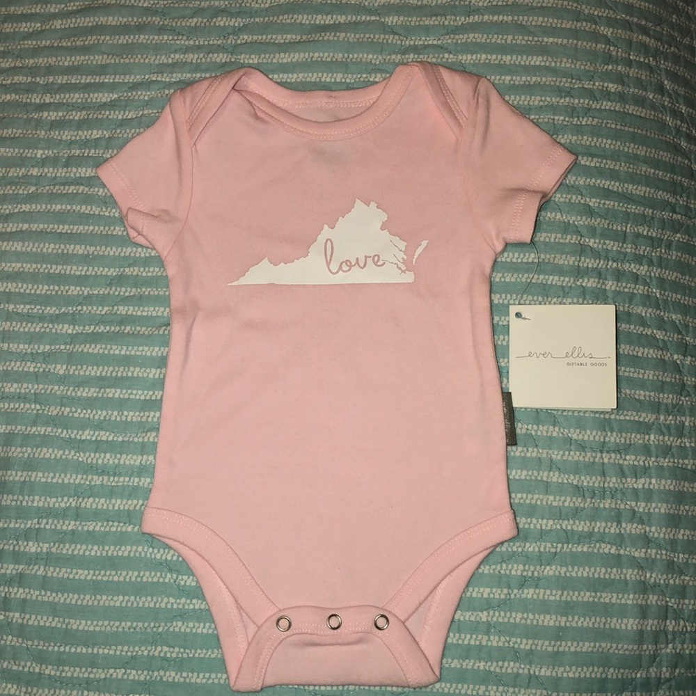 NWT pink  Virginia onesie